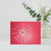 Q-Tipp Herz Postkarte (Stehend Vorderseite)