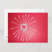 Q-Tipp Herz Postkarte (Vorne/Hinten)