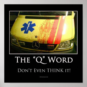 Q-Wort-motivierend Plakat