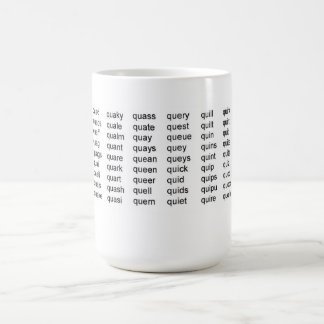 Q-Wort Tassen-Liste Kaffeetasse