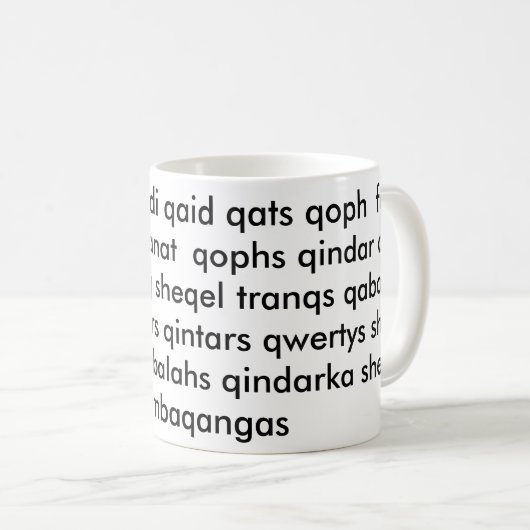 Q-Wörter Kaffeetasse (VorderseiteRechts)