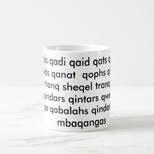 Q-Wörter Kaffeetasse (Mittel)