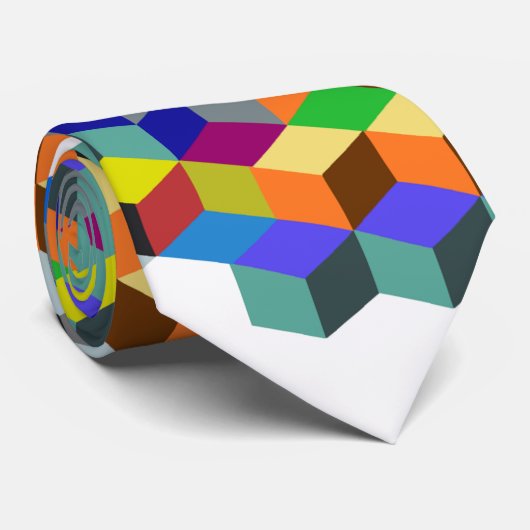 Q-Würfel Krawatte (Gerollt)