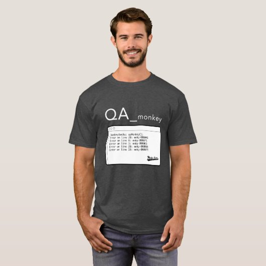 QA Affe-weiß T-Shirt (Vorne ganz)