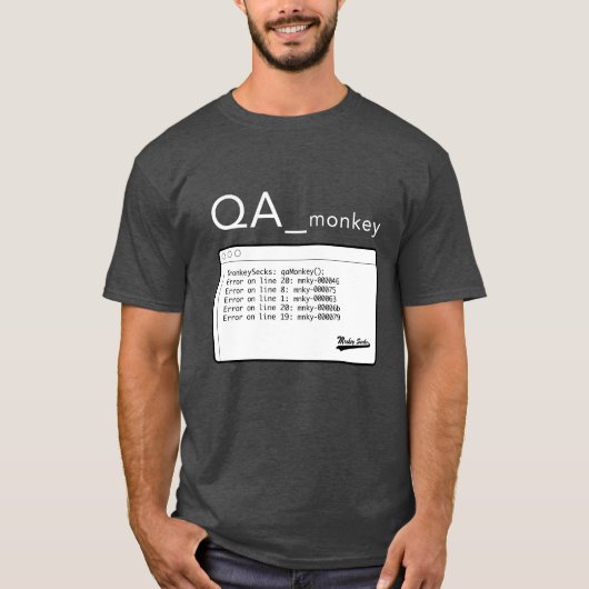 QA Affe-weiß T-Shirt (Vorderseite)