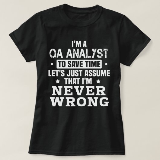 QA-Analyst T-Shirt (Design vorne)