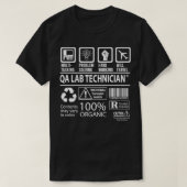 Qa Lab Technician MultiTasking Certified Job Gift T-Shirt (Design vorne)