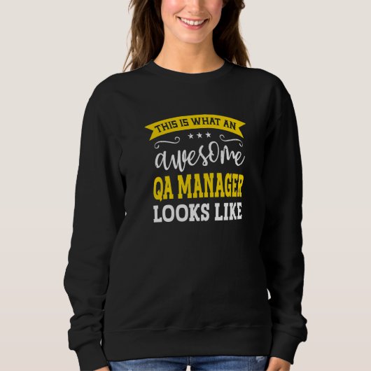 QA-Manager-Stellenbezeichnung Mitarbeiter Lustiger Sweatshirt (Vorderseite)