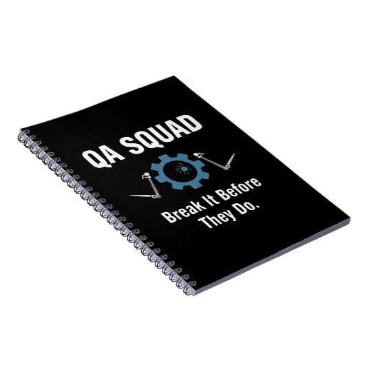 QA Squad – Break It Before They Do Notizblock (Rechte Seite)