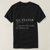 QA Tester Definition T-Shirt (Design vorne)
