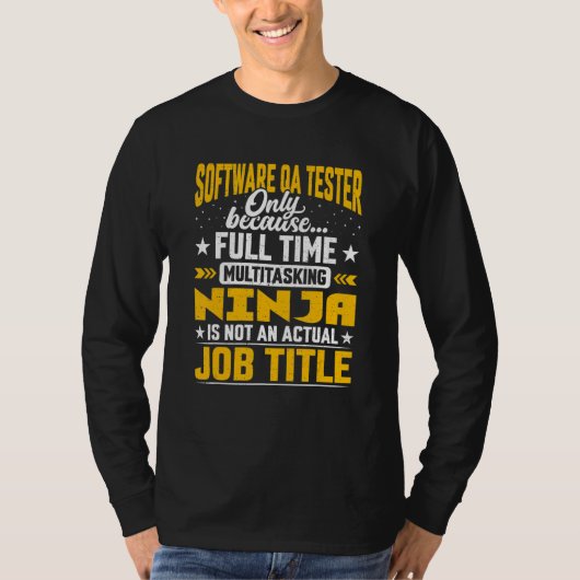 Qa Tester Job Titel T-Shirt (Vorderseite)