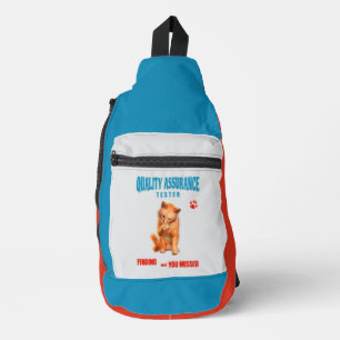 QA Tester Katzen Humor Crossbody Bag