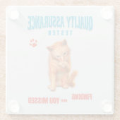 QA Tester Katzen Humor Glasuntersetzer (Rückseite)