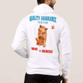 QA Tester Katzen Humor Hoodie (Rückseite)