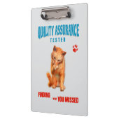 QA Tester Katzen Humor Klemmbrett (Links)