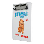 QA Tester Katzen Humor Mini Klemmbrett (Gewinkelt2)