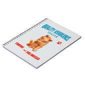 QA Tester Katzen Humor Notizblock (Linke Seite)