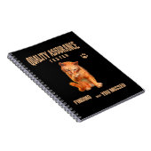 QA Tester Katzen Humor Notizblock (Rechte Seite)