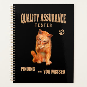 QA Tester Katzen Humor Planer