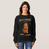 QA Tester Katzen Humor Sweatshirt (Vorne ganz)