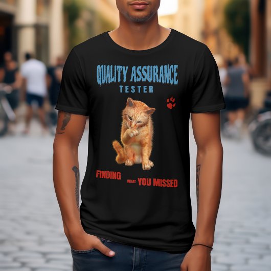 QA Tester Katzen Humor T-Shirt