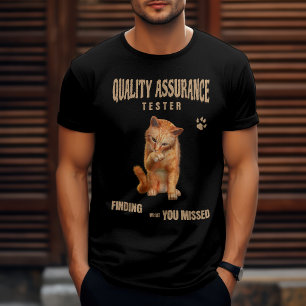 QA Tester Katzen Humor T-Shirt