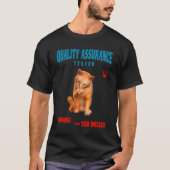 QA Tester Katzen Humor T-Shirt (Vorderseite)