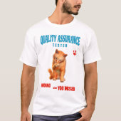 QA Tester Katzen Humor T-Shirt (Vorderseite)