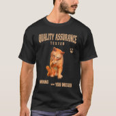 QA Tester Katzen Humor T-Shirt (Vorderseite)