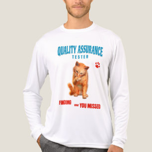 QA Tester Katzen Humor Tri-Blend Shirt
