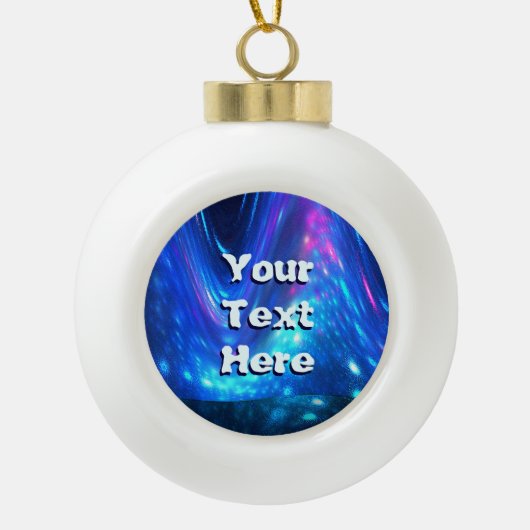 Qaanaq - Nordlichter Keramik Kugel-Ornament (Vorderseite)