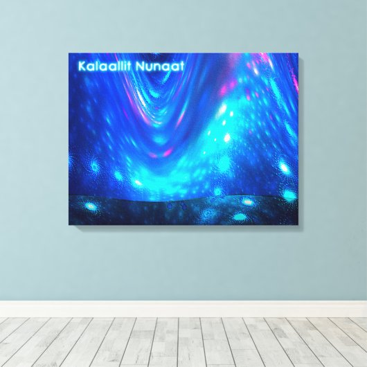 Qaanaq - Nordlichter Leinwanddruck (Insitu (Holzboden))