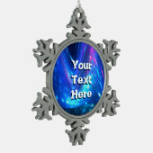 Qaanaq - Nordlichter Schneeflocken Zinn-Ornament (Links)