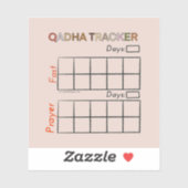 Qadha Days Tracking Sticker (Blatt)