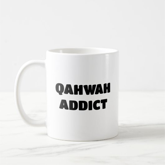 Qahwah Addict Funny Arabisch Kaffeetasse (Links)