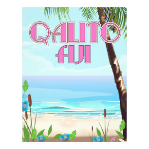 Qalito Fidschi-Reiseposter Fotodruck