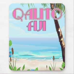 Qalito Fidschi-Reiseposter Mousepad