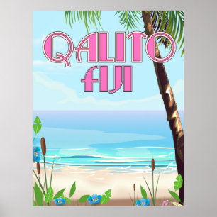 Qalito Fidschi-Reiseposter Poster