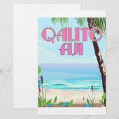 Qalito Fiji Reiseplakat Briefpapier (Vorne/Hinten)