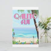 Qalito Fiji Reiseplakat Briefpapier (Stehend Vorderseite)