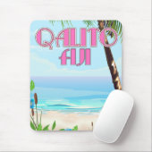 Qalito Fiji Reiseplakat Mousepad (Mit Mouse)