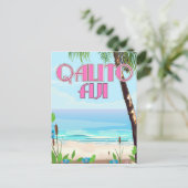 Qalito Fiji Reiseplakat Postkarte (Stehend Vorderseite)