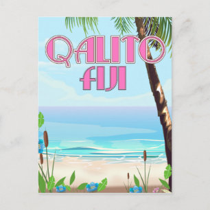 Qalito Fiji Reiseplakat Postkarte
