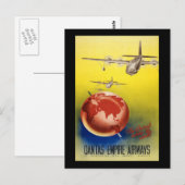 Qantas Empire Airways Postkarte (Vorne/Hinten)