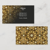 Qarawiyin Moschee Geometrisches Muster 1 Holz Visitenkarte (Vorne/Hinten)