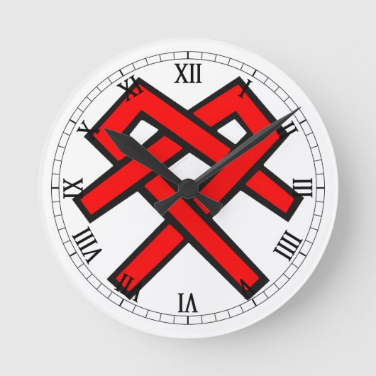 QARNNS Clock Runde Wanduhr (Vorderseite)