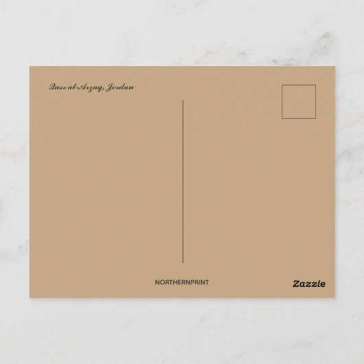 Qasr Al-Azraq Jordan Postkarte (Rückseite)