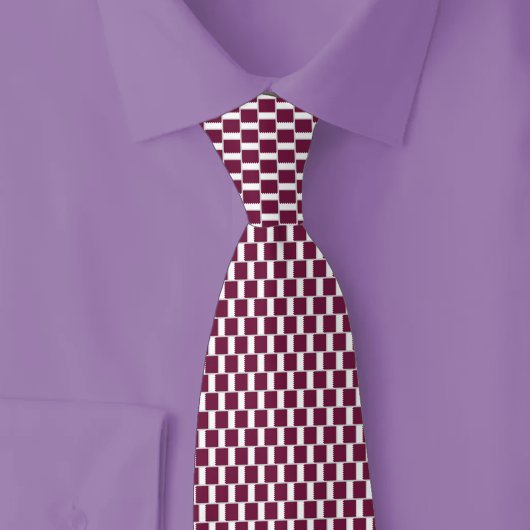Qatar Flag Brick Pattern Krawatte