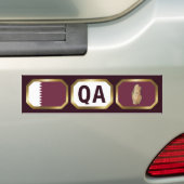 Qatar Flag Map Code Autoaufkleber (Auf Auto)