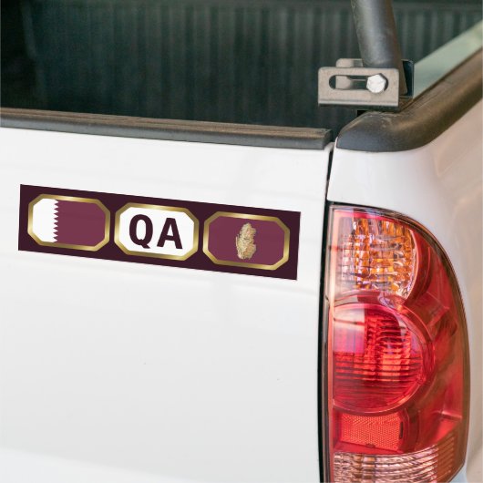 Qatar Flag Map Code Autoaufkleber (Auf Lkw)